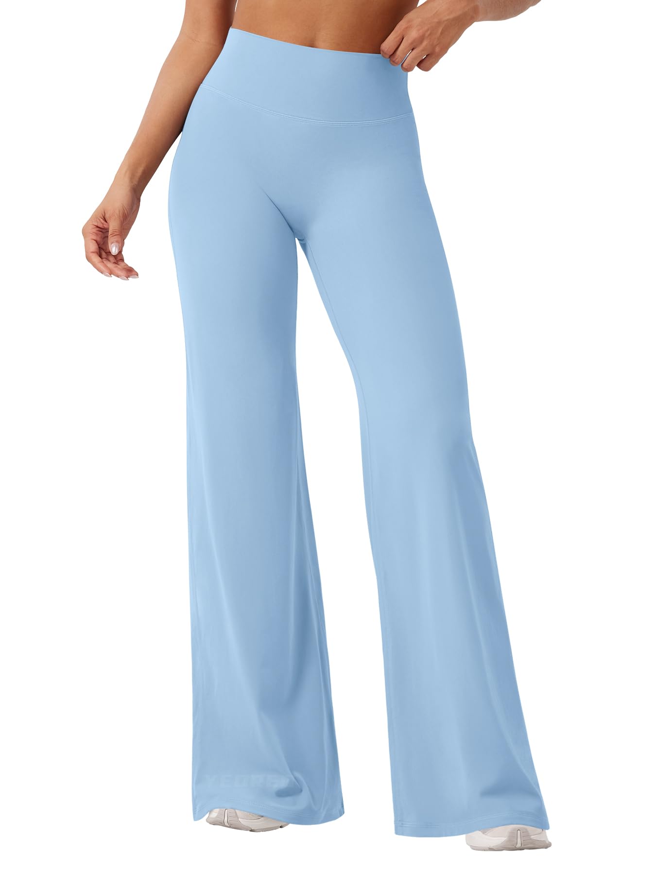 YEOREO Workout Womens Straight Leggings 33" Eddiy Yoga Pants Airy Blue XL