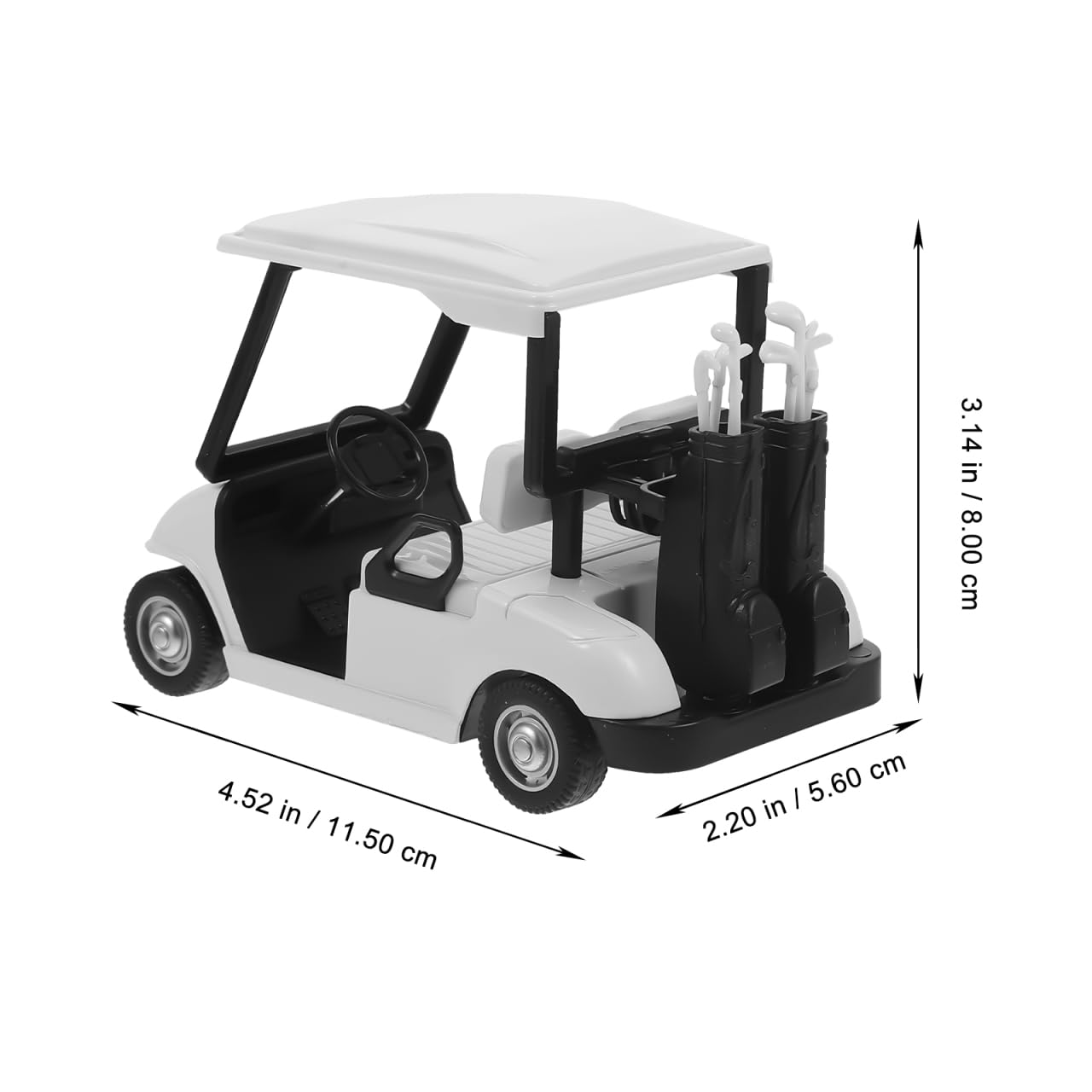 Homoyoyo 3 Pack: Diecast Golf Carts Ornaments, Alloy Metal Mini Model 1:20 Scale Golfcart Pullback Vehicles for Golfing Themed Office Desk Decor, Birthday Party Cake Decorations