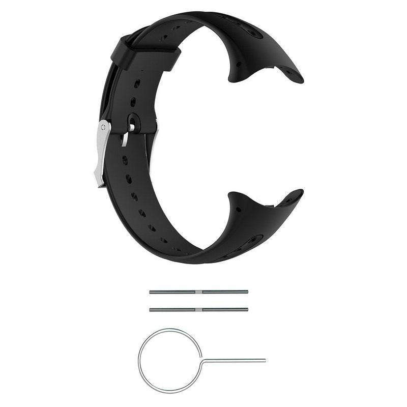 AWADUO For Garmin Swim Watch Silicone Replacement Band, Replacement Silicone Wrist Band Strap For Garmin Swim Watch GPS Smartwatch, Soft And Durable(Silicone Black)