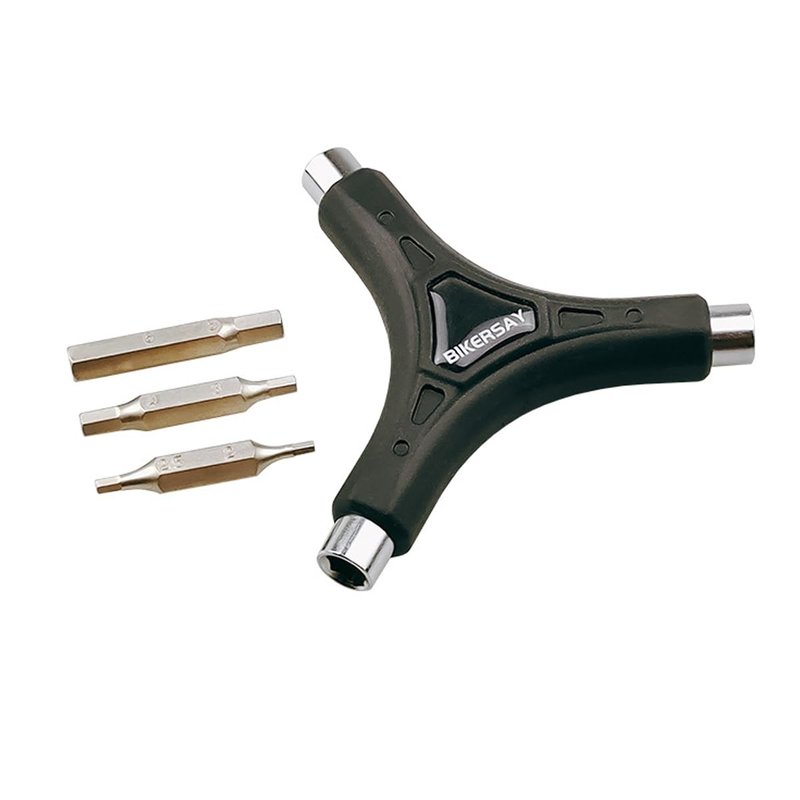 HOUSON Bicycle Torx Wrench, Multifunctional Y-Wrench Spanner Tool for Bicycle Repair, 6-Way Allen Key (2-6 mm), BT060