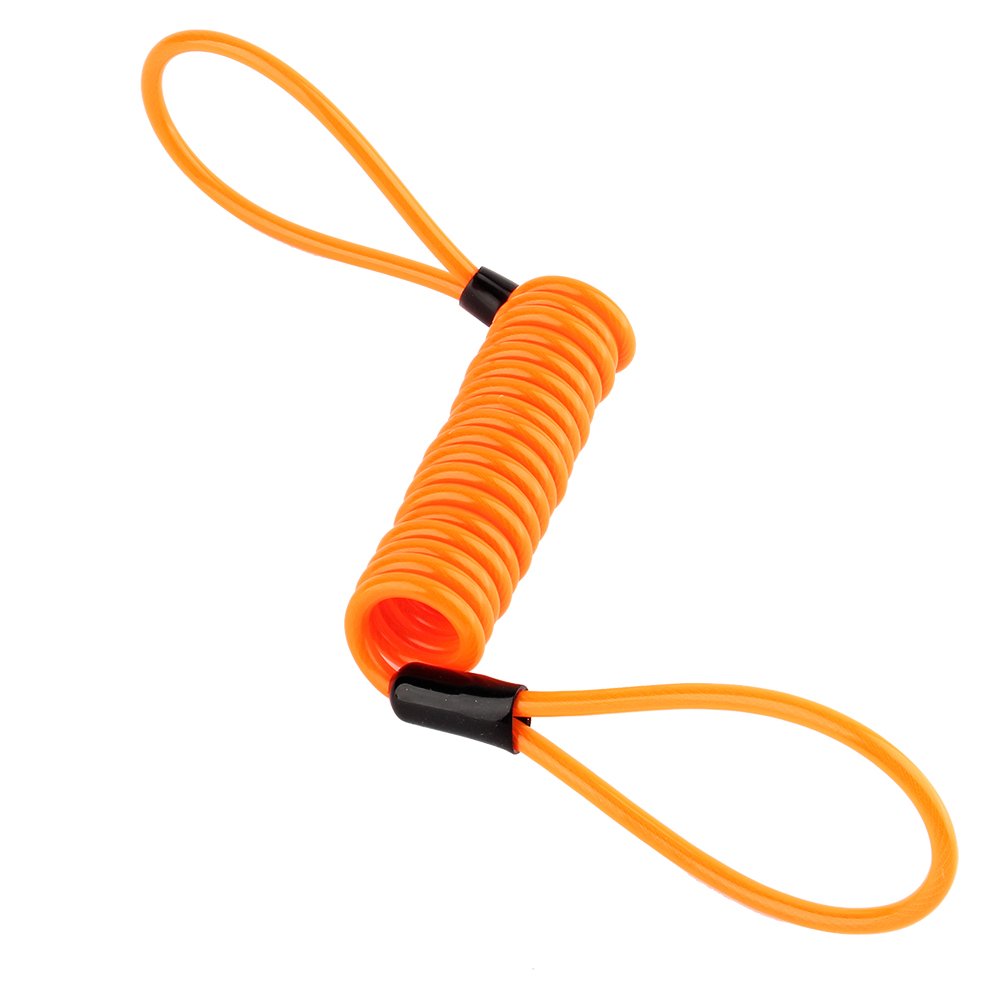 Motorcycle Reminder Cable, 1.2m Reminder Coil Cable Multipurpose Security Reminder Cable Tool for Scooter Motorcycle Bike Brake Disc