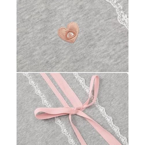 Aelfric Eden Lace Stripe Patchwork Sweatpants Casual Baggy Pant for Women Wide Leg Elastic Drawstring Trousers