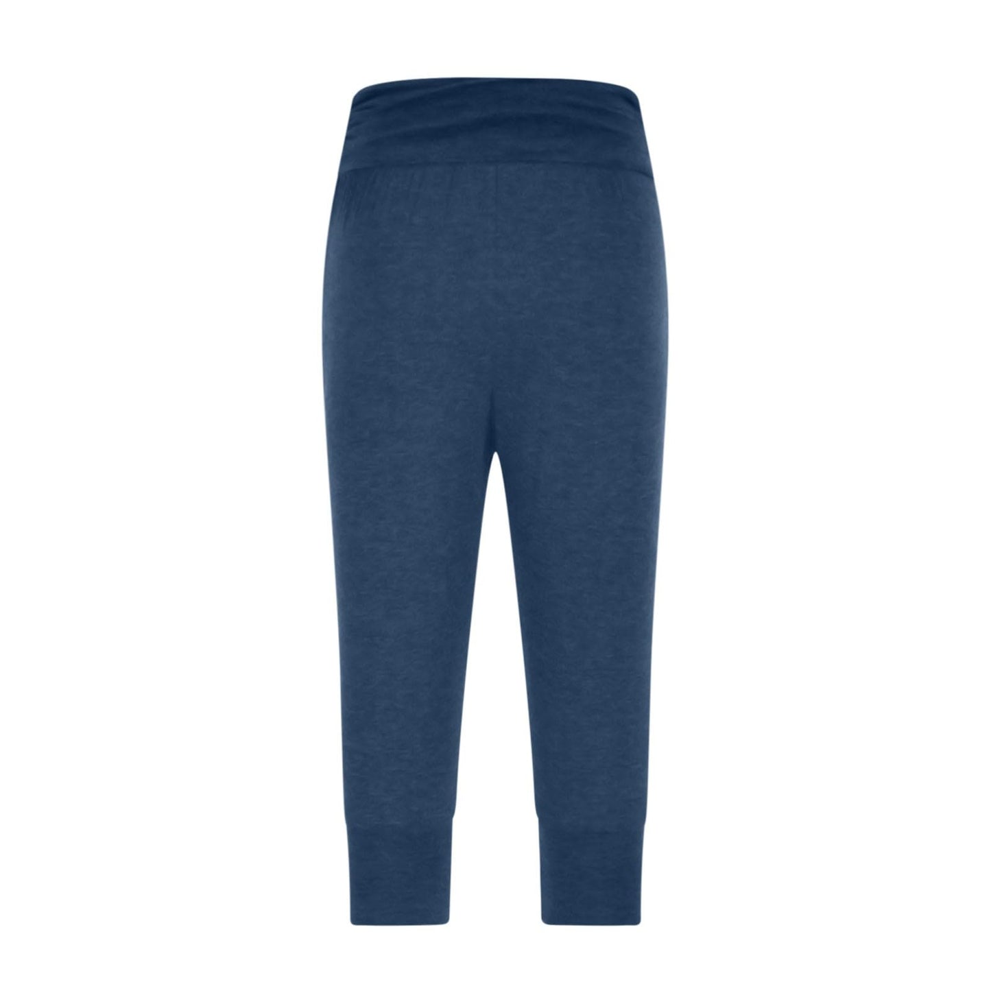 Today 2024 Capri Pants for Women, Casual Sweatpants Beam Foot High Elastic Waist Yoga Cropped Pants 2024 Lounge Trousers Navy