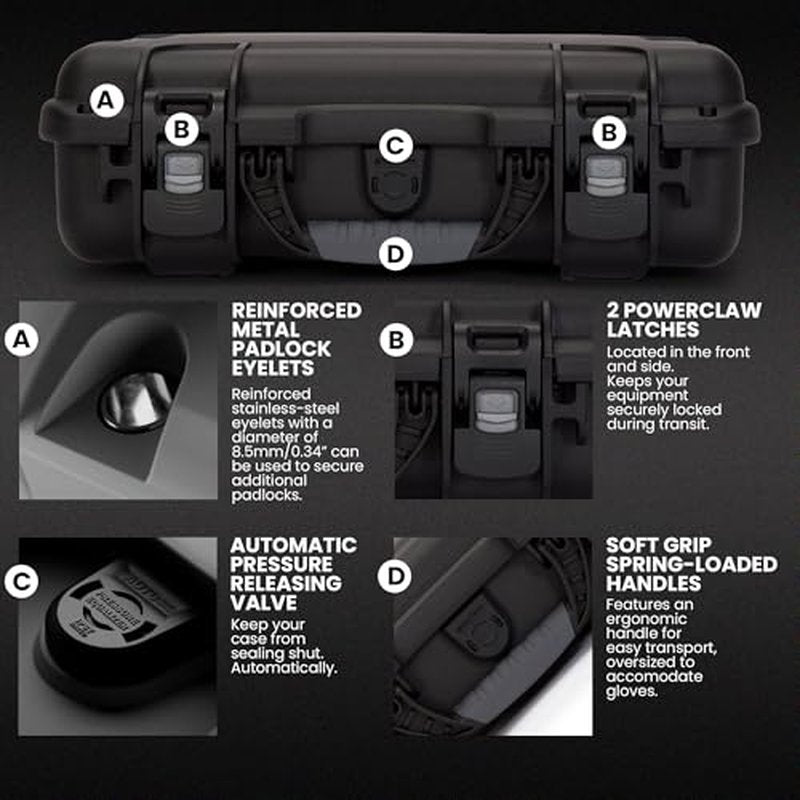 NANUK 910 Hard Case for Single Sporting Gear, IP67 Waterproof Hard Storage, Made in North America Short Multipurpose Case ? (4.3¡¯¡¯ x 11.1¡¯¡¯ x 4.7¡¯¡¯)