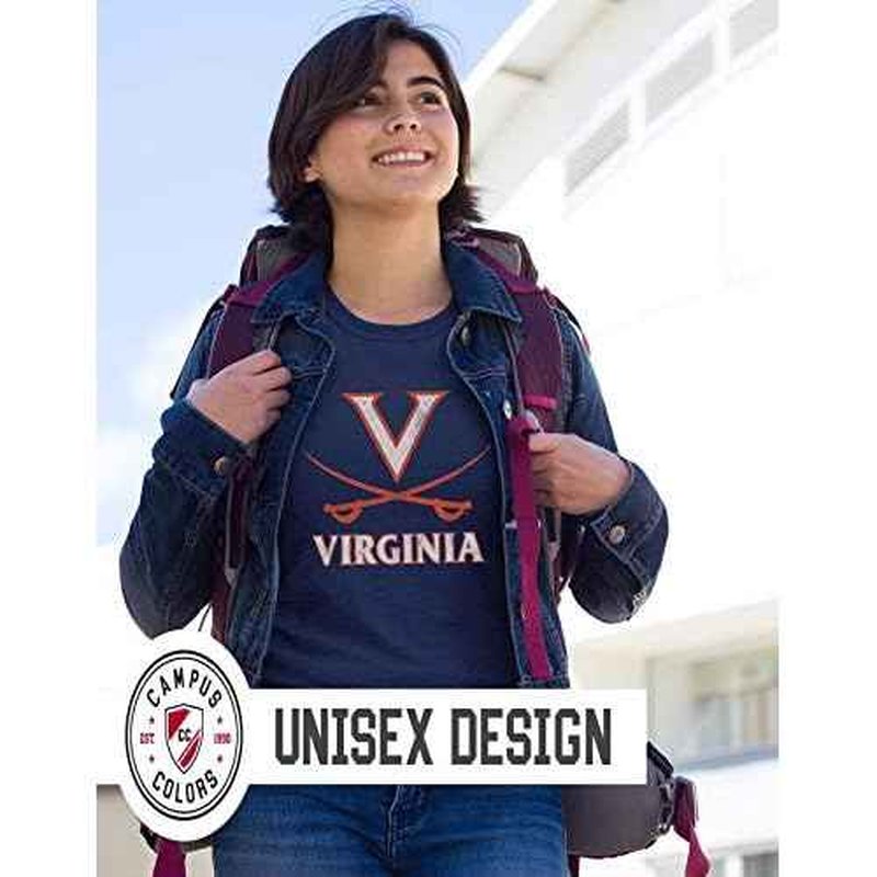 Campus Colors Adult MVP Heathered Cotton Blend T-Shirt - Logo Tshirt - Made from Ringspun - Comfort and Versatility
