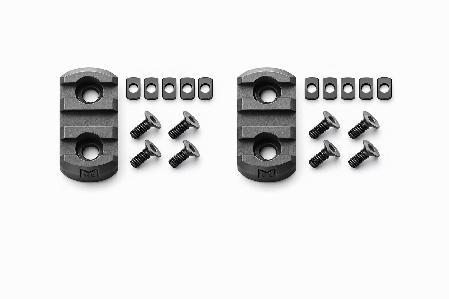 Gotical Multi Slots Mlok to Picatinny Rail Adapter 3 Slot Picatinny Rail Section Three Slots for MLok Handguard 2 Pieces (Pack of 2)