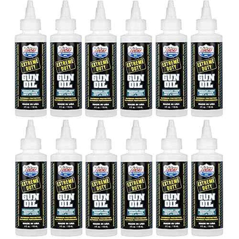 Lucas Oil 10877 Extreme Duty Gun Oil - 4 Ounce (Pack of 12)