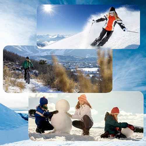 Warm Water-Repellent Winter Ski-Gloves Men Women Windproof Anti-Slip Touchscreen for Cold Weather Driving Running