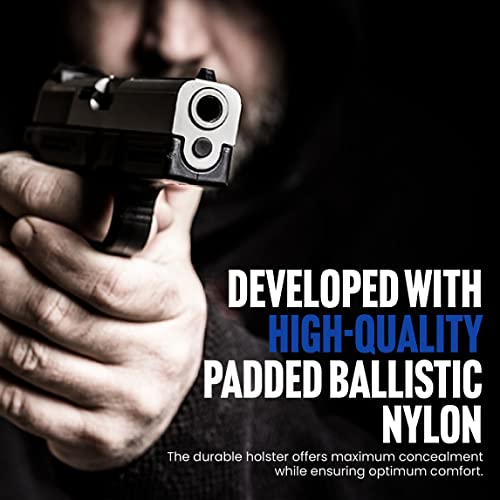 Desantis Pro Stealth IWB Holster - Holster IWB, Conceal Carry Holster, Compatible with SIG SAUER P365, P365 SAS, P365 with Safety, P365 XL, Springfield Hellcat 3" - Ambidextrous, Black