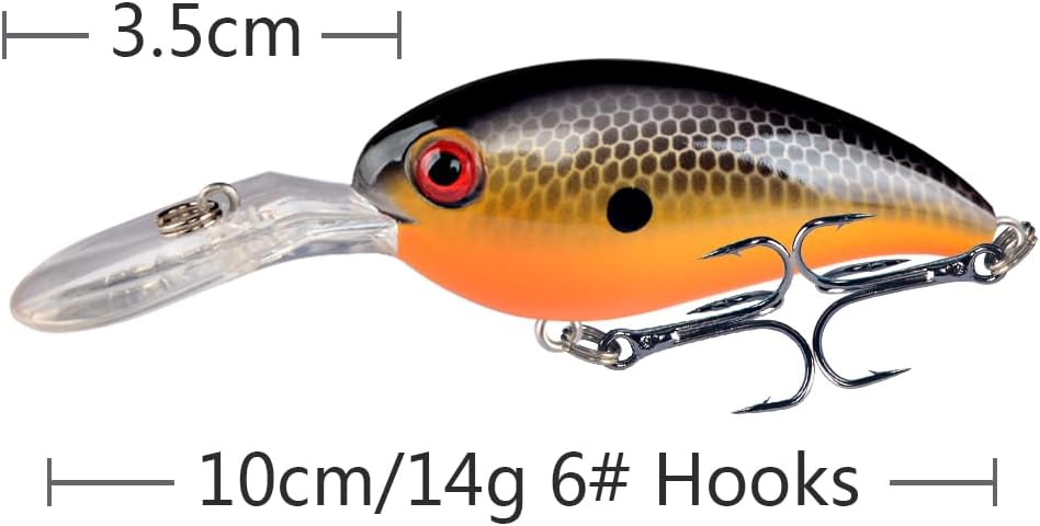 Bass Fishing Lures Kit - Topwater Hard Baits & Crankbaits | Freshwater & Saltwater Use