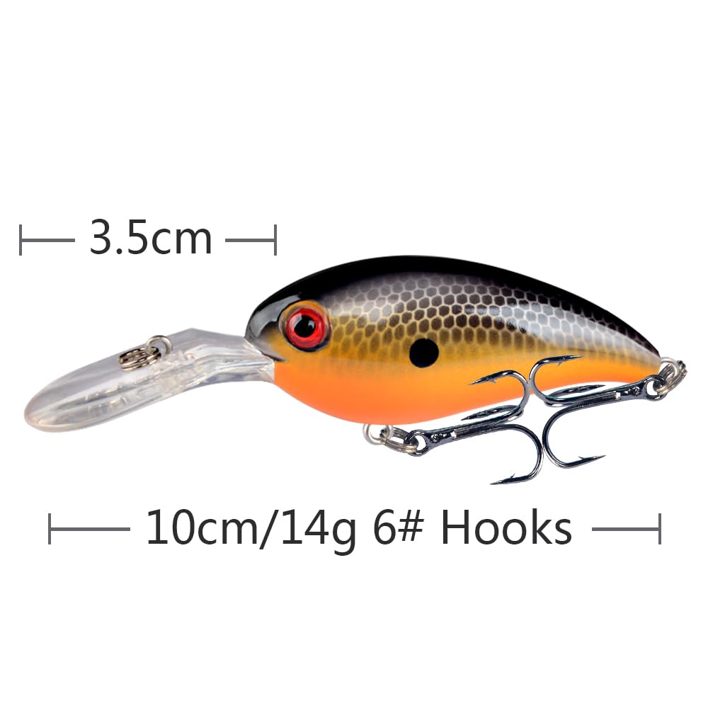 LINGYUE Bass Fishing Lures Kit Set Topwater Hard Baits Minnow Crankbait Pencil VIB Swimbait for Bass Pike Fit Saltwater and Freshwater (50pcs Gary)