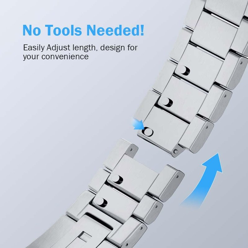 synsing No Tool Needed Titanium Band Compatible for Fitbit Versa 4 Bands & Sense 2 Straps, Titanium Metal Strap Replacement Wristbands for Fitbit Versa 3 & 4 / Sense 1 & 2 Accessory