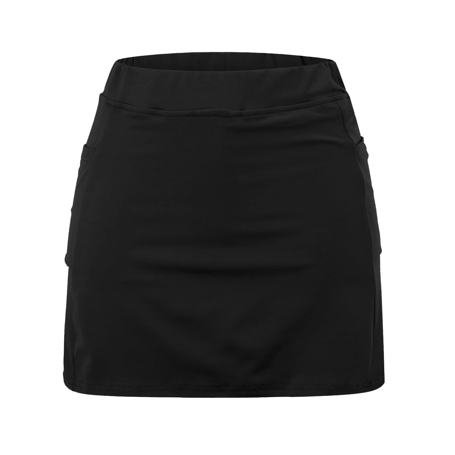 Generic Skorts for Women with Pockets - Lightweight Skirt Athletic Inner Shorts for Running Tennis Golf Workout Sports A-Black, 3X-Large