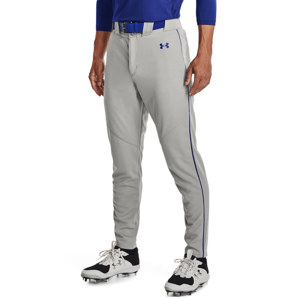 Under Armour Men's Utility Baseball Straight Leg Pant Pipe 22, (081) Baseball Gray/Royal/Royal, 3X-Large