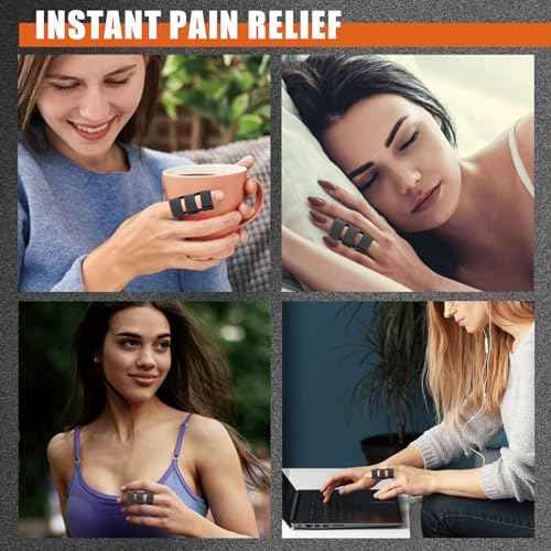 Trigger Finger Splint 2pcs for Arthritis, Injury, Broken, Finger Straightening Brace for Index, Middle, Ring Finger Pain Relief -Black 2