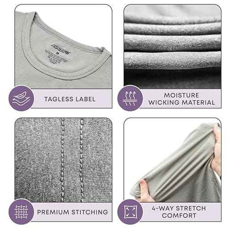 Rocky Thermal Underwear Kids Girls Thermal Underwear Set Toddler Long Johns kid Thermals Kid Base Layer kids thermals top bottom set Winter Clothes Shirt Pants Ski/Extreme Cold (Heather Grey XS Heavy)