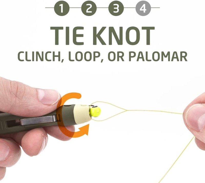 Fishing Knot Tying Tool - Easy Grip Line Threader & Clipper for Shaky Hands | Tackle Box Accessory