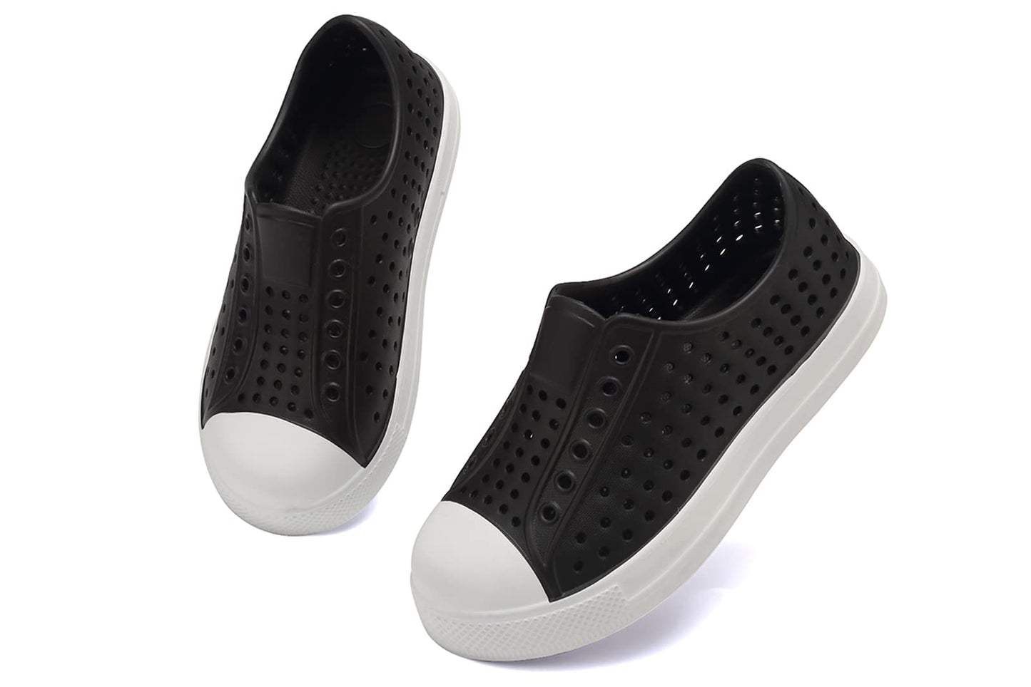 ziitop Kids Toddler Water Shoes for Boys Girls Baby Sandals Sneakers Beach Garden Swim, Anti-Slip Breathable Quick Dry Lightweight Slip-on (Toddler/Little Kid/Big Kid) Black