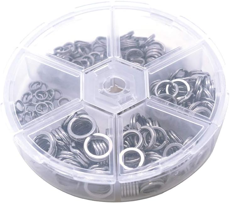 Heavy Duty Stainless Steel Split Rings | Double Fishing Lure Rings, 6 Sizes 5.2-13mm, 40-250LB