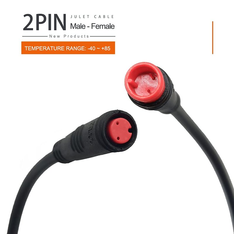 Dbrand Extension Cable 2Pin/3Pin/4Pin/5Pin/6Pin/9Pin Plug Waterproof Connector for Ebike Kit,Display/Ebrake/Throttle/Shift Sensor/Hub Motor/Mid-Motor Signal Extension Cable (2PIN Male-Female)