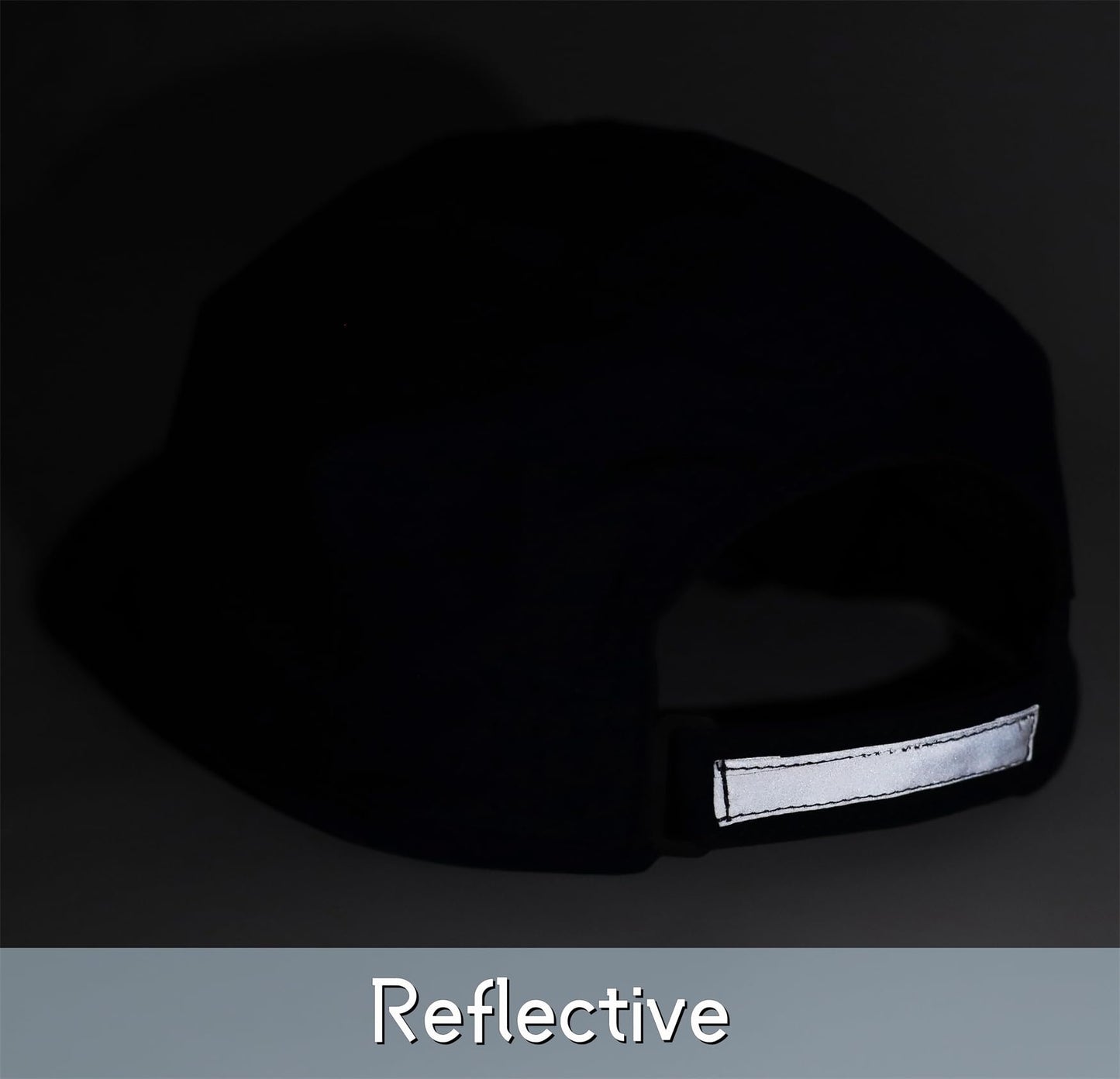 Connectyle Outdoor Quick Drying Sport Hat Reflective Golf Tennis Cap Lightweight UPF 50+ Running Hat for Men & Women Black