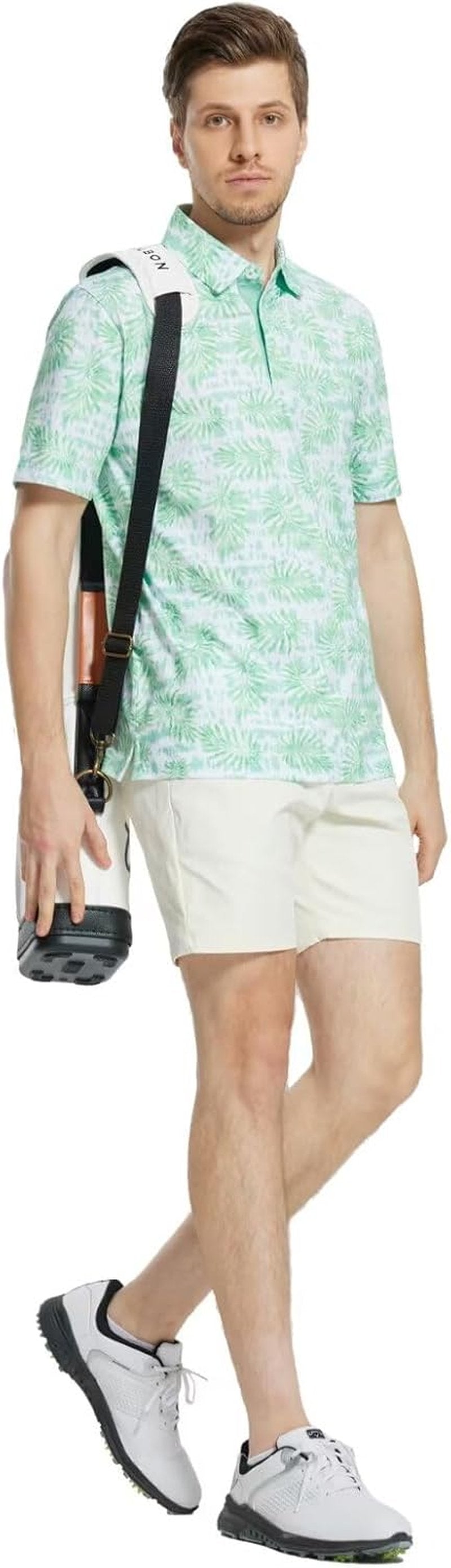 Men's Golf Polo Shirt - Short Sleeve Dry Fit Moisture-Wicking Performance | Stylish Print Patterns