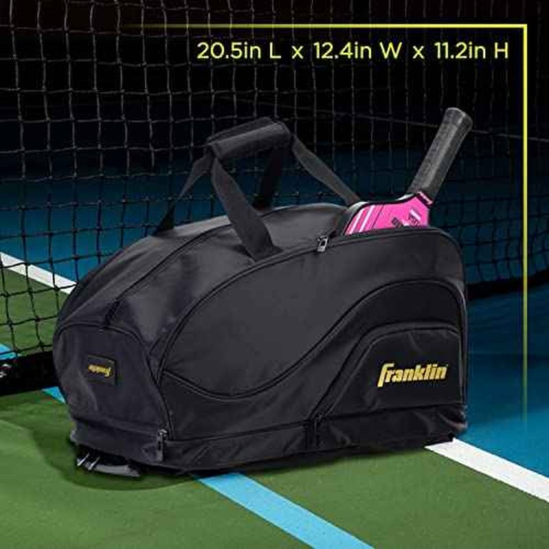 Franklin Sports Pickleball Bags - Sling Bag - Duffle Bag - Backpack for Paddles, Pickleballs + Accessories - Elite Nylon Fabric - Pickleball Equipment Bag for Men + Women - Black