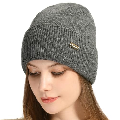 jaxmonoy Knit Beanies Winter Hats for Women and Men Soft Warm Double Layer Ladies Skull Beanie caps
