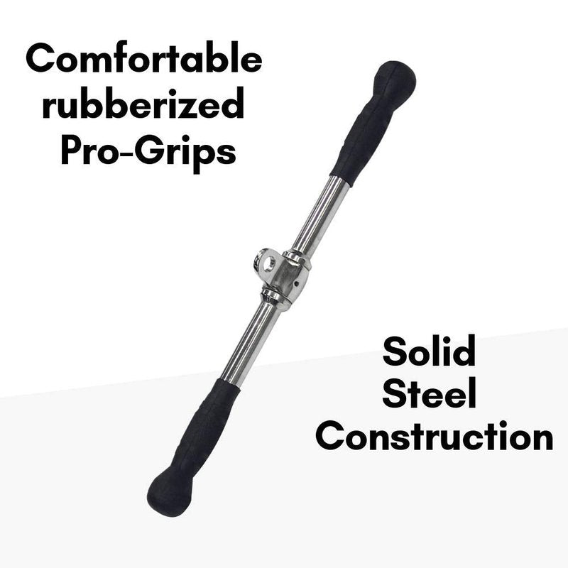 Body-Solid Tools MB022RG 21 in. Pro-Grip Revolving Straight Bar Attachment for Cable Machines