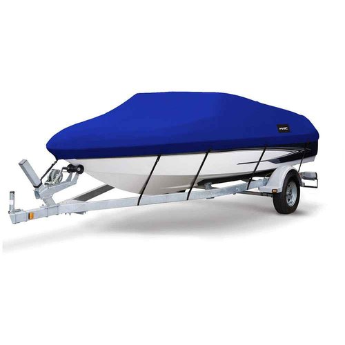 MSC Heavy Duty Oxford Ployester Made Trailerable Boat Cover,Fits V-Hull,Tri-Hull, Runabout Boat Cover (Pacific Blue, Model A - Length:14'-16' Beam Width: up to 68")
