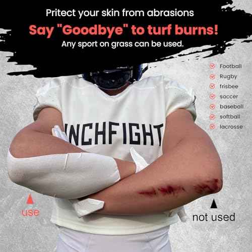 White Extra Wide Football Turf Tape Protects Skin from Turf Burns, 1 Roll 4 Inch x 10 Yards, Ultra Sticky, Breathable & Hypoallergenic Athletic Turf Tape for All Levels of Football Athletes