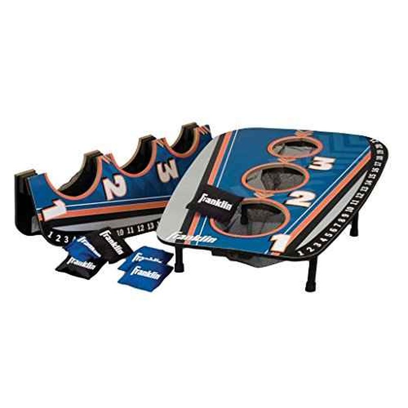 Franklin Sports Bean Bag Toss Yard Game ? 3 Hole Cornhole Board Set ? with 6 Bean Bags