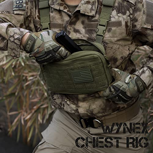 WYNEX Tactical Chest Rig Bag of Laser Cut Design, Molle Chest Pouch Utility Recon Kit Bag Tactical Chest Pack Bag