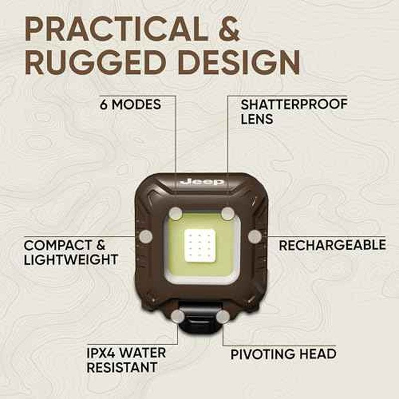Energizer Jeep MP-450 Headlamp Rechargeable, Ultra Bright LED Rechargeable Head Lamp with White Red Green Light, Water-Resistant Headlight for Outdoor, Camping, Running, Hiking, Fishing