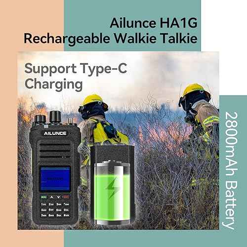 Retevis Ailunce HA1G GMRS Handheld Radio, Upgrade Chirp, GMRS Radio with IP67 Speaker Mic, IP67 Waterproof, NOAA, 2800mAh USB-C Rechargeable Portable Two Way Radio for Hunting, Camping