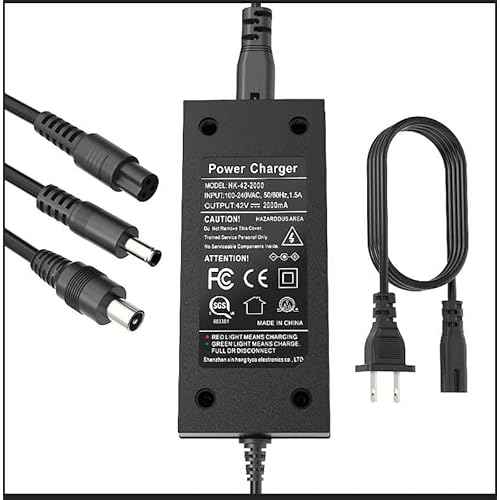 EVAPLUS SGS Certified 42V 2A Fast Charger with 3-Prong 0.31" Plug | for 36V Lithium Batteries- Compatible with Pocket Mod, Sports Mod, Electric Scooters