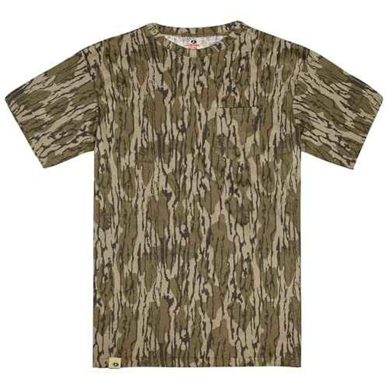 Mossy Oak Short Sleeve Cotton Mens Camo Hunting Shirt