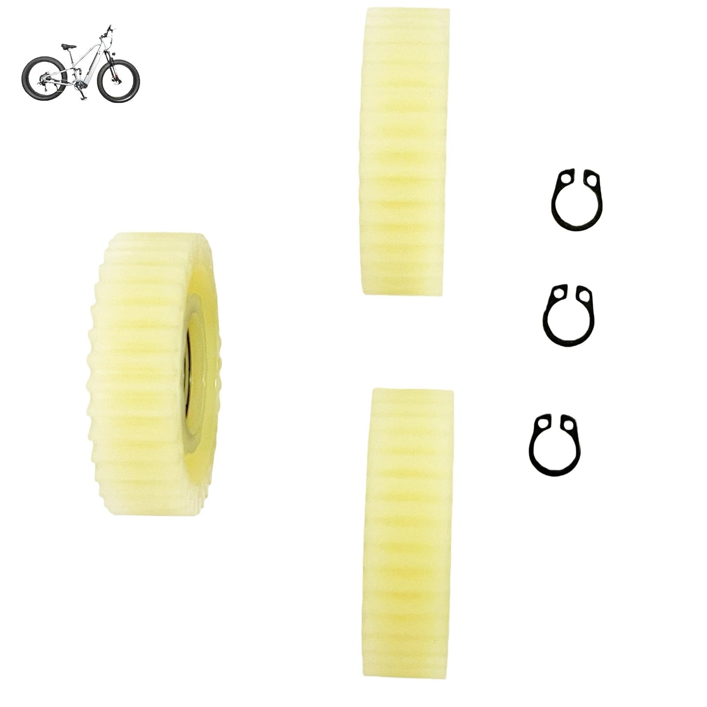 Planetary Gear 36t Nylon Planetary Gear (3-Pack) 47.5mm Left-Outlet Hub Motor with Preloaded Bearings 500w-1000w Motor Design Suitable for E-Mountain Bikes/Fat Bikes/Scooters (3-Pack)