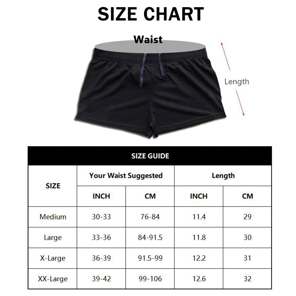 JEEING GEAR Alivegear Men's Bodybuilding Gym Workout Fitness Shorts 3" Inseam inch Cotton Without Pocket, Gray, L