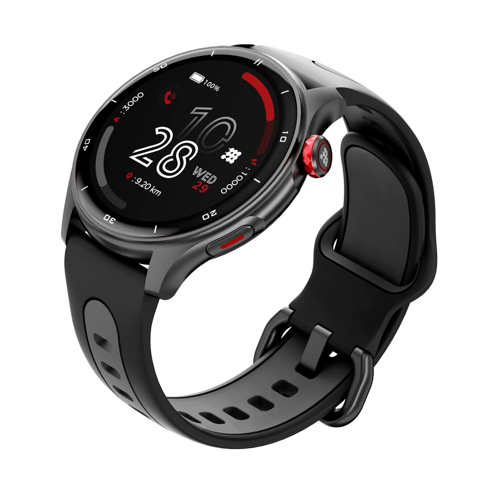 Cubitt Aura Pro Smartwatch/Fitness Tracker with 1.43" Touch AMOLED Screen, Bluetooth Call, Built in GPS, 60+ Sports, Blood Oxygen, Heart Rate, Stress/Sleep Monitor, Waterproof, Step Counter, Compass