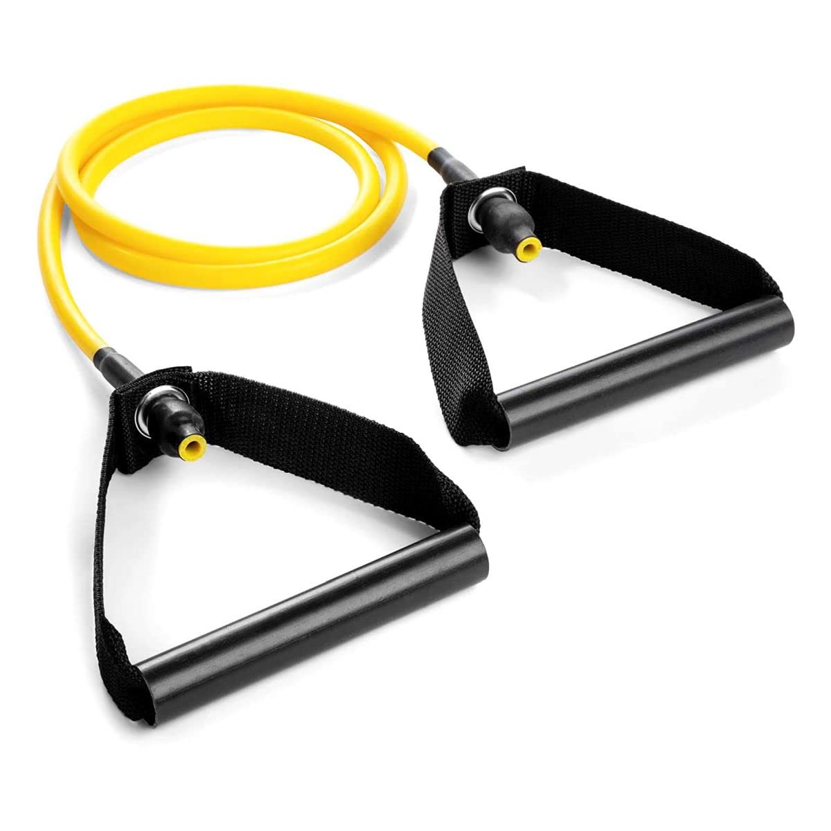 Champion Sports XF Resistance Tube Bands for Men and Women, Extra Light Resistance, Yellow - Durable Fitness Band for Strength Training, Stretching, Rehabilitation - Premium Home Workout Equipment