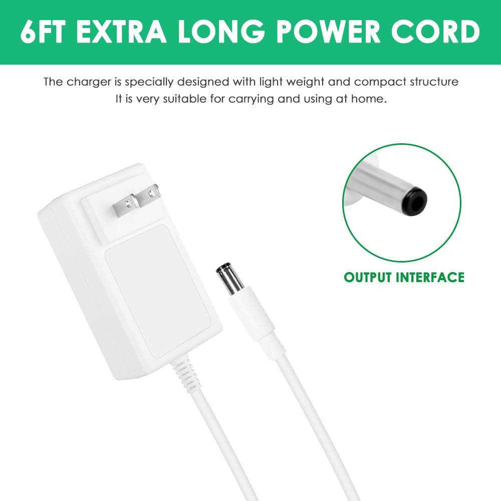 Mrgru 24V Replacement Charger for Hatch Restore 2 Wake Up Light Alarm Clock Compatible with Hatch Sunrise Alarm Clock Smart Light Sound Machine Power Cord Adapter