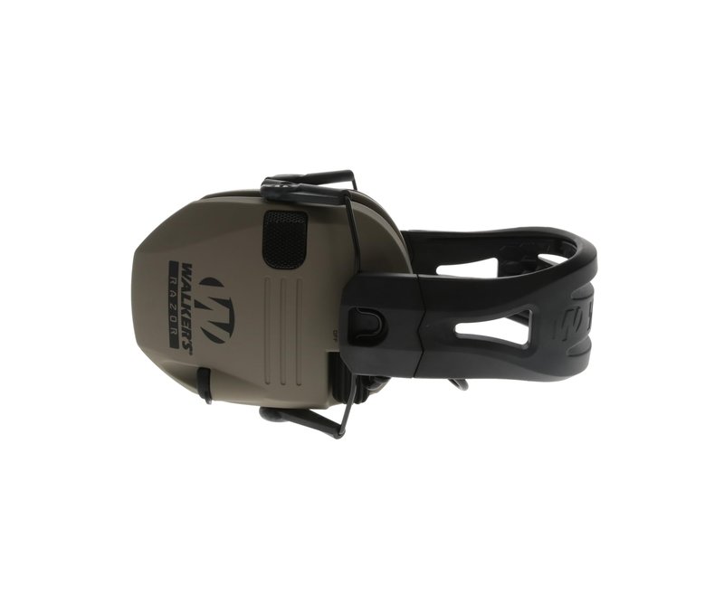Walker's Razor Tacti-Grip Earmuffs- Flat Dark Earth, High Performance Silicone Composite Slip Free Headband- Natural Sound Clarity Full Dynamic Range 23 NRR, fde