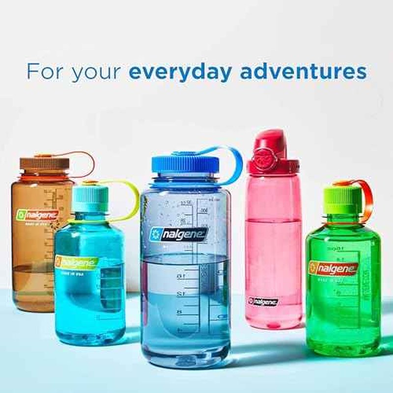 Nalgene Water Bottle - Lightweight Sustain Tritan BPA-Free Shatterproof Bottle for Backpacking, Hiking, Gym, 16 OZ, Wide Mouth, Periwinkle