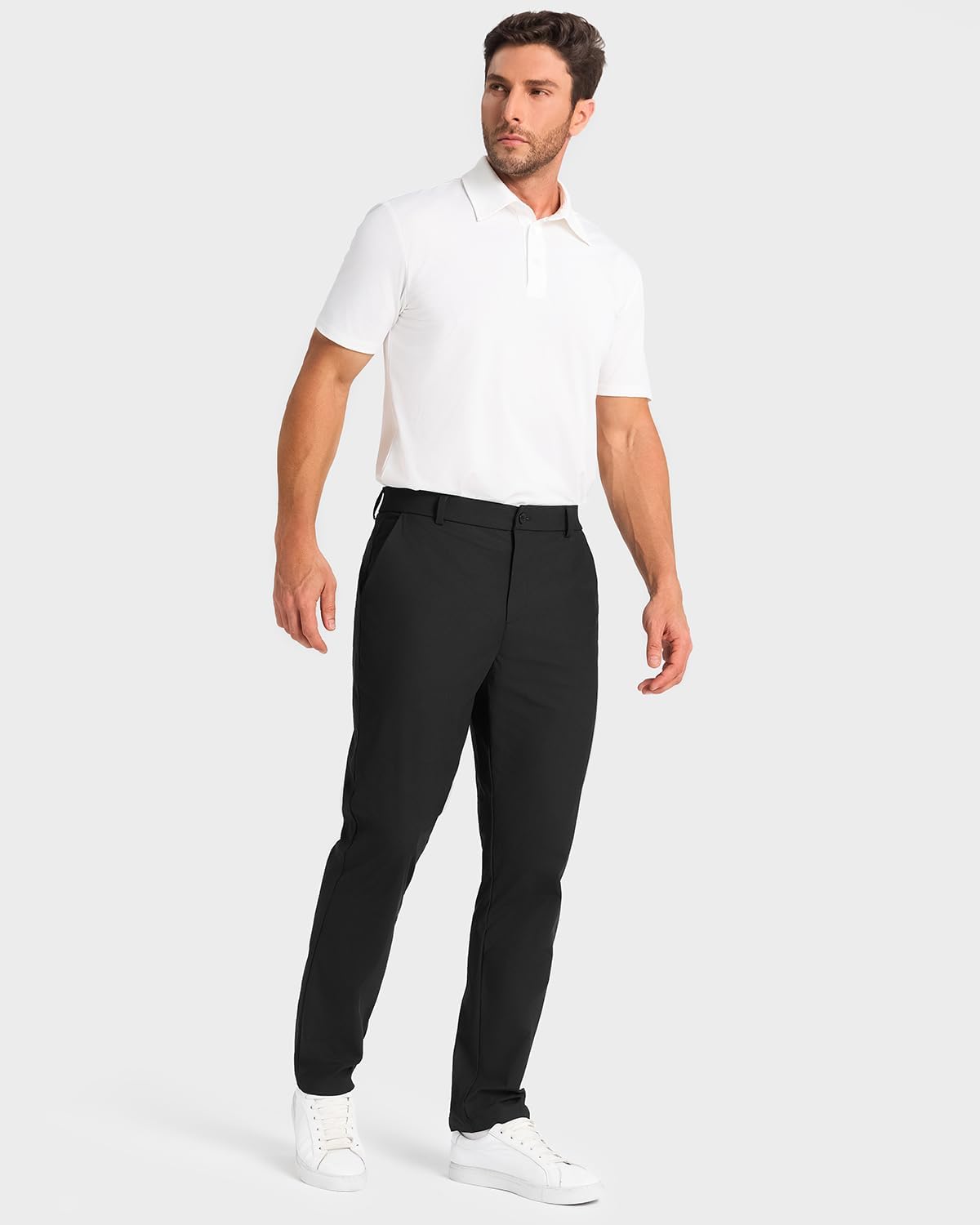 Mens Classic Fit Golf Pants - Stretch Lightweight Dress Pants with Pockets | 30''/32''/34'' Sizes