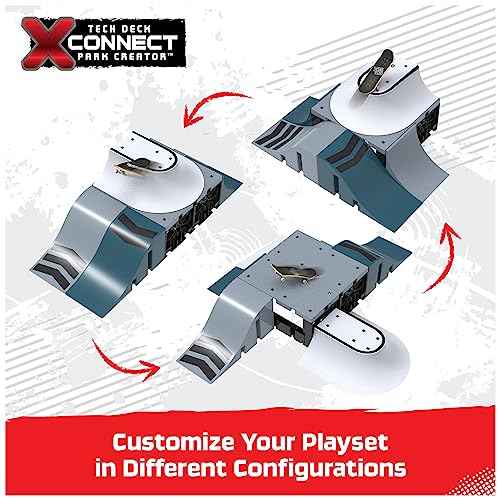 TECH DECK, Speedway Hop, X-Connect Park Creator, Customizable and Buildable Ramp Set with Exclusive Fingerboard, Kids Toy for Ages 6 and up