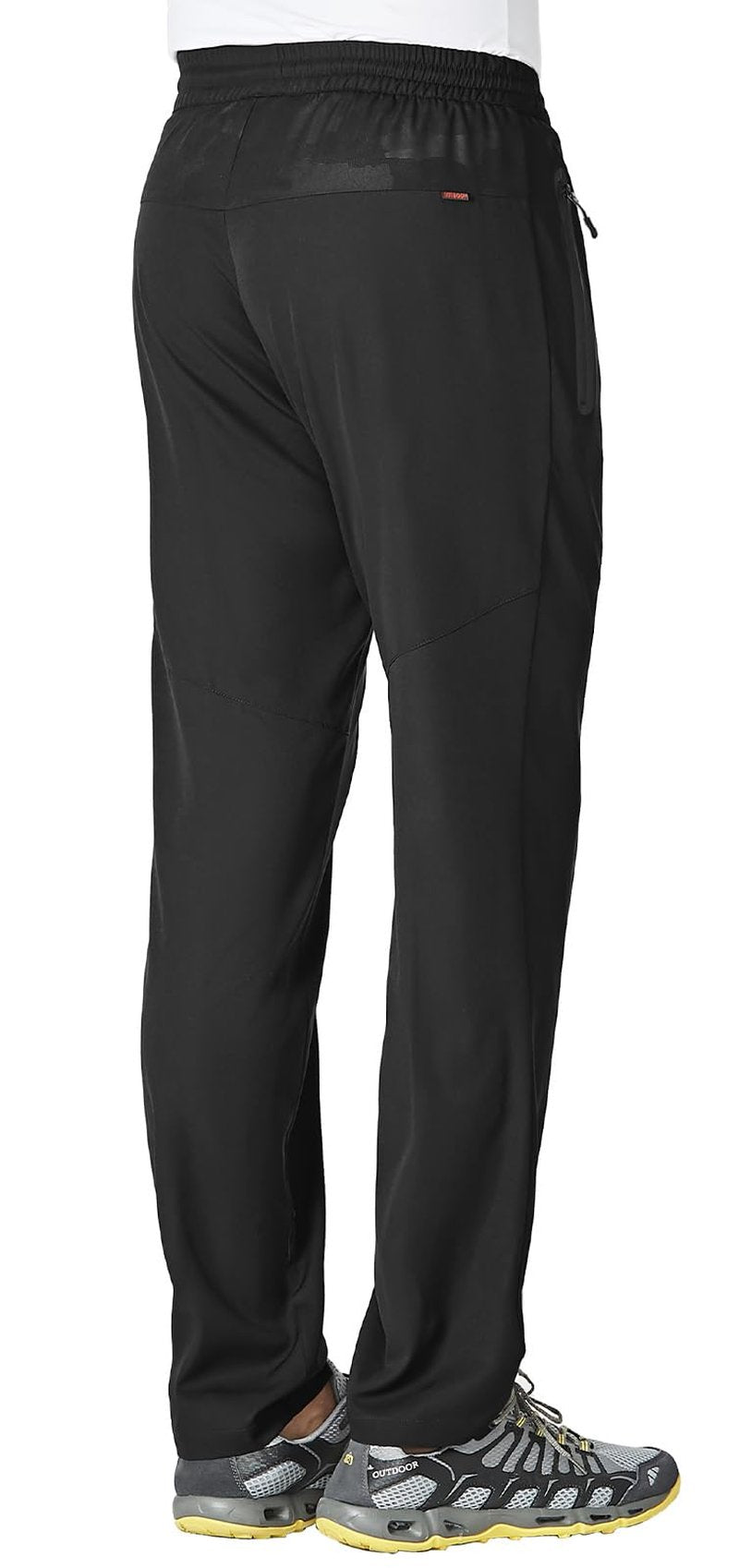 Rdruko Men's Sweat Pants Lightweight Athletic Workout Jogging Casual Pants with Pockets,Black,4XL