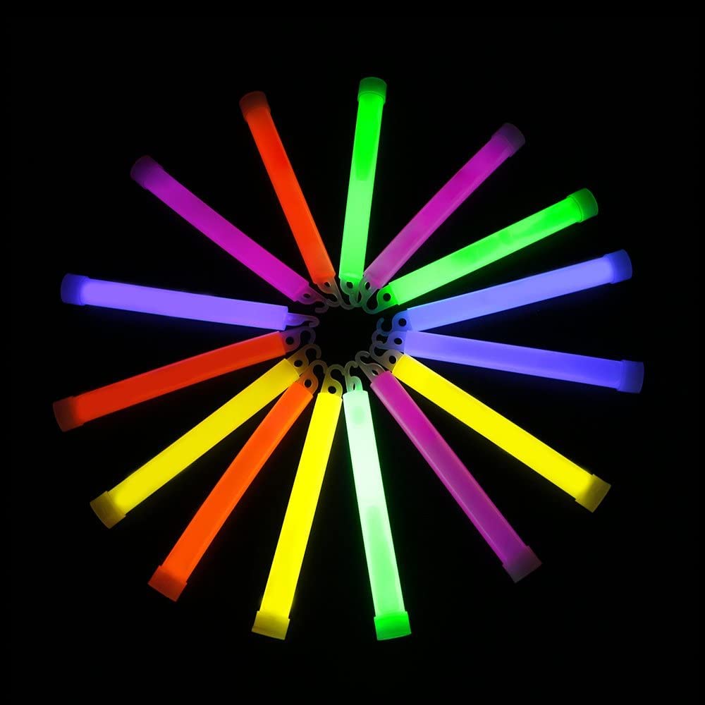 Party Club of America Premium 4" Glow Fever Bulk Ultra Bright Multi Color Glow Sticks Emergency Light Sticks for Camping Accessories Halloween Parties Supplies Earthquake Survival Kit - 50 Pack