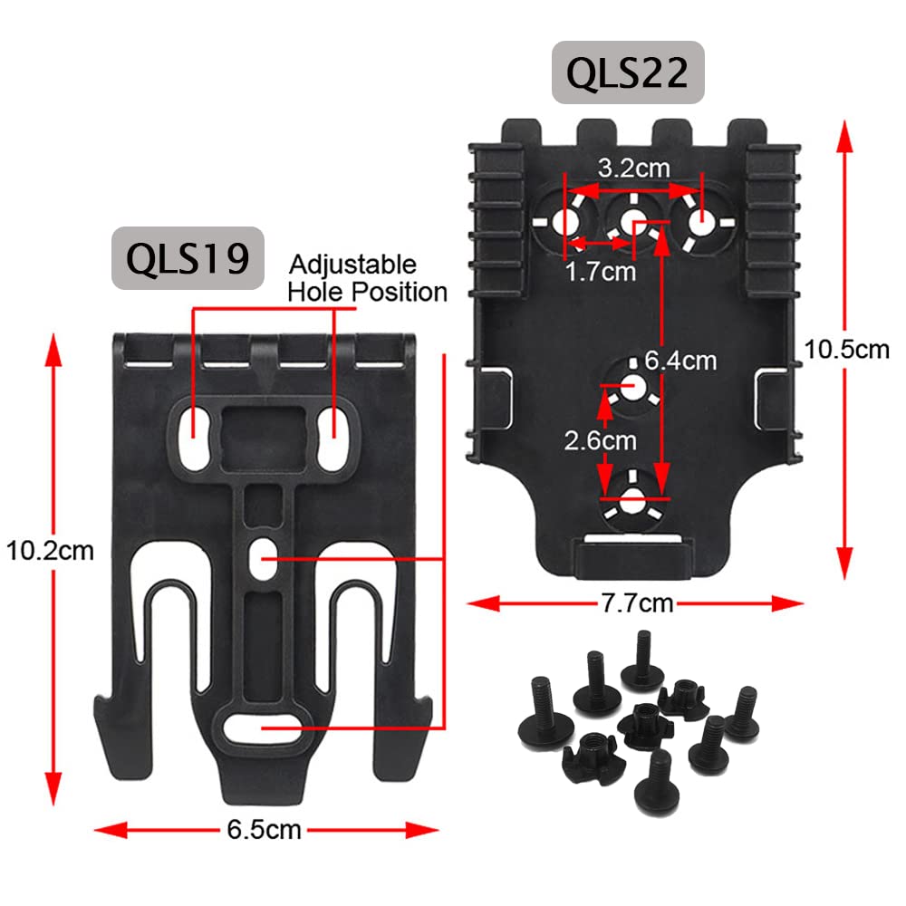 Qls Kit Quick Locking System Kit with Qls19 Locking Fork and Qls22 Receiver Plate for Quick Connect Release Work Duty Holster