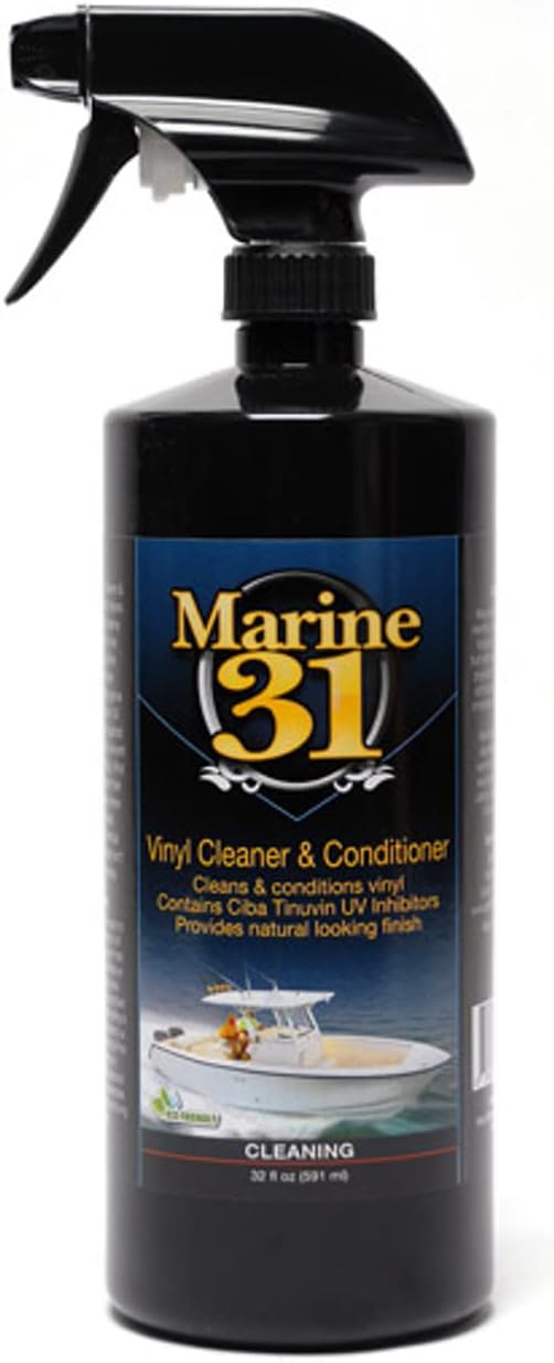 Marine 31 Vinyl Cleaner & Conditioner - UV Protection & Long-Lasting Shine | 32 oz Safe for Boats & Car Interiors
